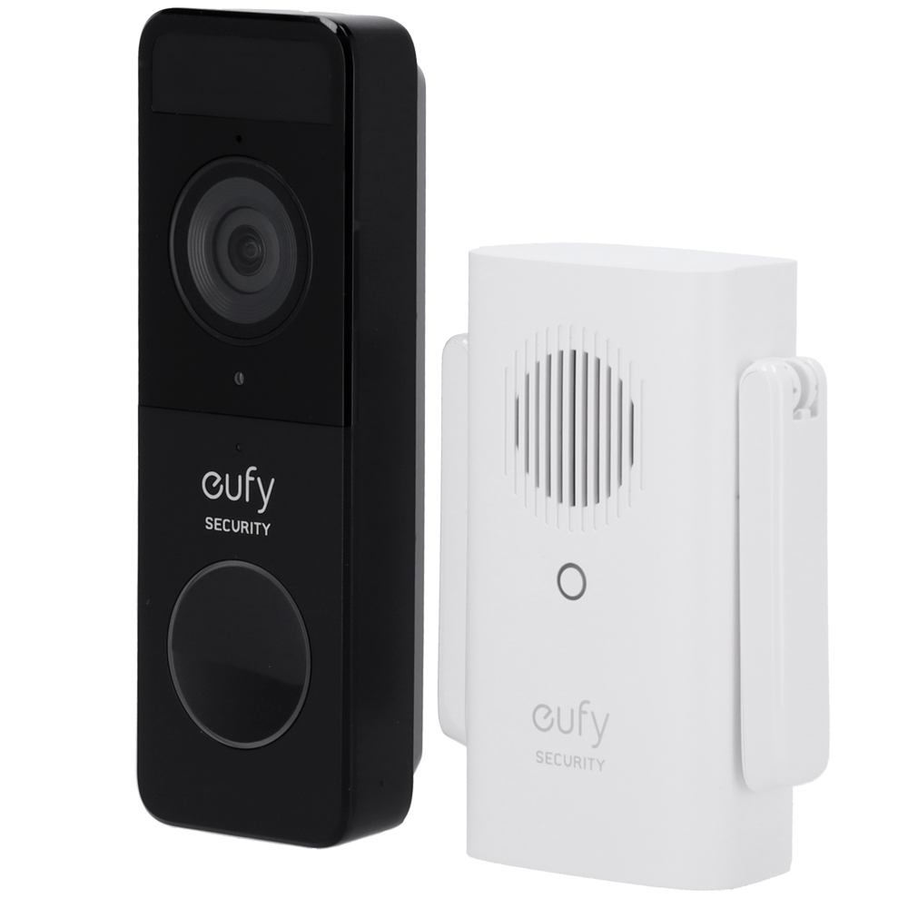 Kit Campanello Wifi con video Eufy by Anker - Risoluzione 1080p - Rilevamento di volti e persone  - Autonomia della batteria fino a 120 giorni - Storage integrato 16 GB   - Adatta per esterni