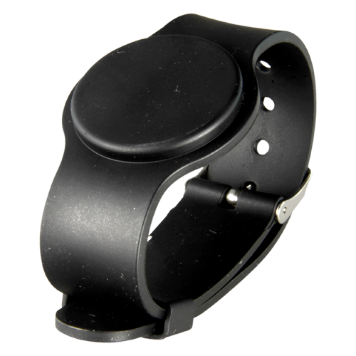 Pulsera de proximidad - Identificación por radiofrecuencia - RFID EM pasivo | Máxima seguridad - Frecuencia 125 kHz - Color negro - Correa ajustable para puntos