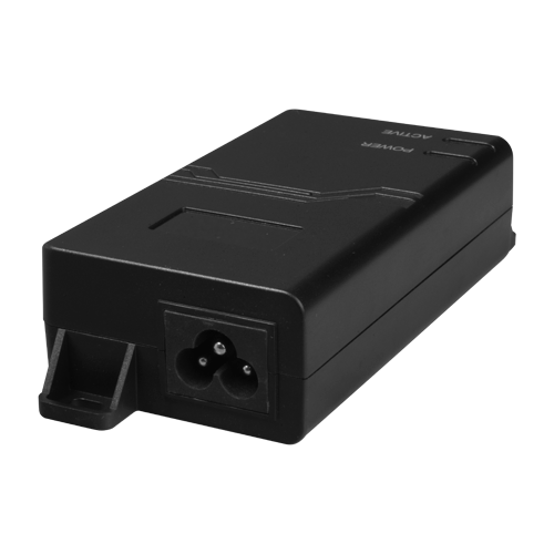 Iniettore PoE - Ingresso/Uscita RJ45 10/100/1000 Mbps - Potenza 60 W - Distanza massima 100 m - PoE/PoE+/Hi-PoE IEEE802.3af/at - Compatibile con SpeedDome Safire/Uniview