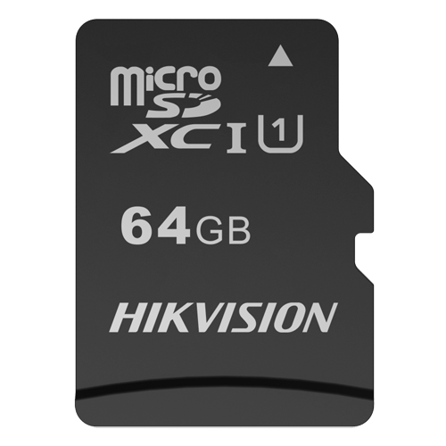 Scheda di memoria Hikvision - Capacità 64 GB - Classe 10 U1 - Fino a 300 cicli di scrittura - FAT32 - Ideale per cellulari, tablet, ecc