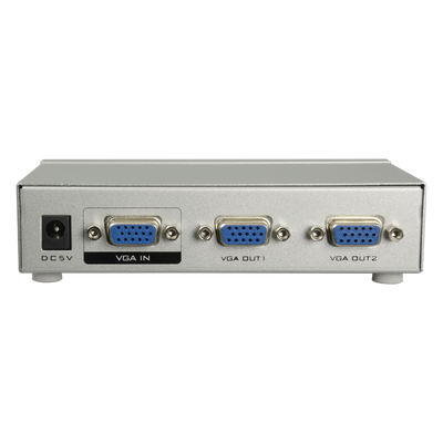 Multiplicador de señal VGA - 1 entrada VGA - 2 salidas VGA - VGA, SVGA, XGA, Multisync - Distancia a monitores: 65 metros - Fuente de alimentación DC 5 V