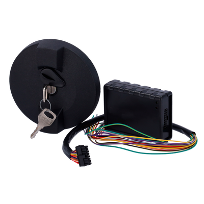 Security cap kit for trucks - Detects and notifies fuel theft attempts - System to integrate with Ajax - Integration with AJ-DOORPROTECT and AJ-TRANSMITTER - Includes cap (Ø 8 cm) and communication module - Cap sensor: Accelerome