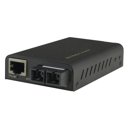 Media Converter - RJ45 Ethernet - Multimode Fiber - SC Duplex Connector - TRx 850 nm - Gigabit - Maximum 550m