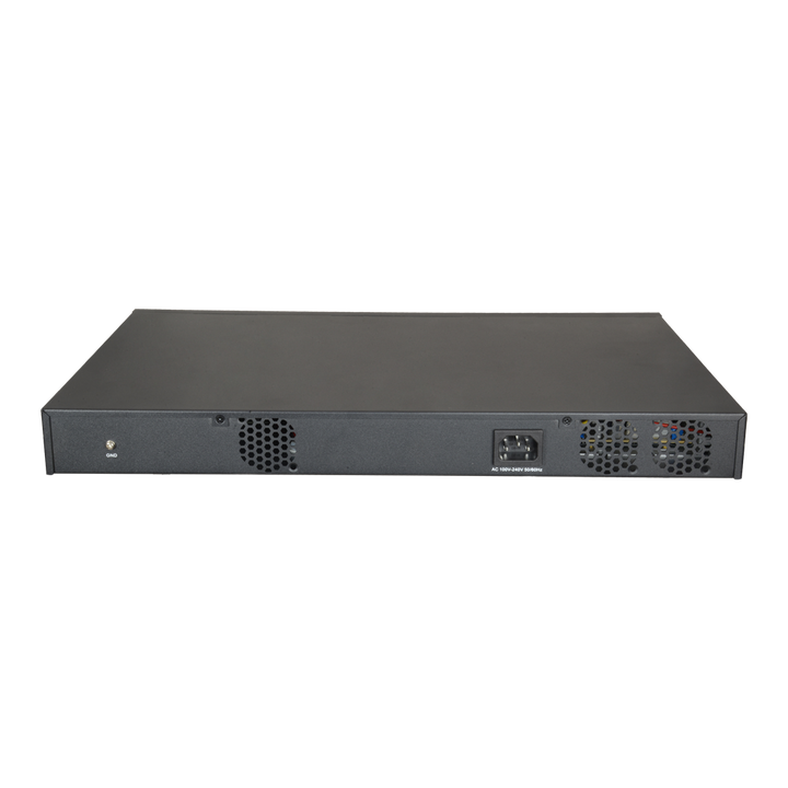 Switch PoE Gigabit - 16 porte PoE + 2 porte SFP - Velocità 10/100/1000 Mbps - Potenza 30 W per porta - Potenza massima totale 250 W - Standard IEEE802.3af (PoE) / a (PoE+)