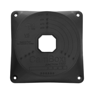 Scatola di giunzione - Per telecamere dome - Per esterni - Installazione a tetto o parete - Fabbricato in plastica - Colore nero