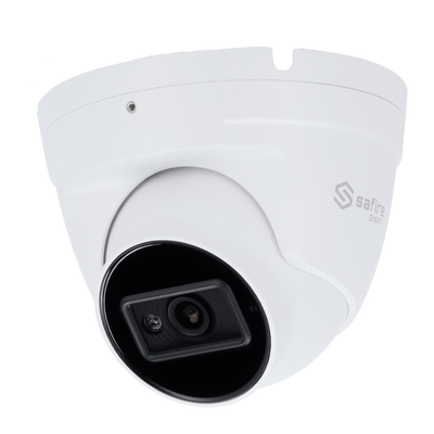 Safire Smart - IP Domo Camera I2 AI Advanced range - 8 Megapíxel resolution (3840x2160) - 2.8 mm lens | Audio | IR 30m | MIC - Advanced AI: Video Metadata and Detection. Facial - IP67 waterproof | PoE (IEEE802.3af)