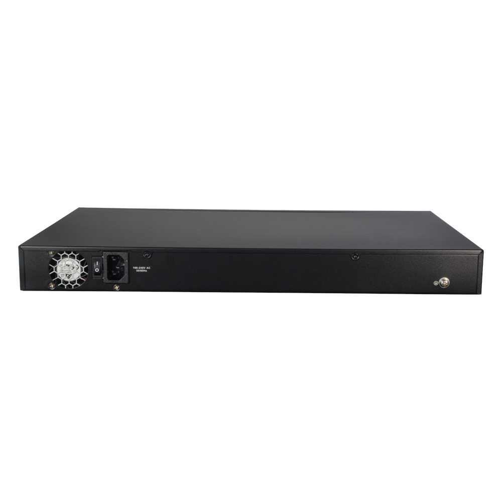Switch ePoE X-Security - 24 porte PoE + 2 Gigabit Combo Port - Fino a 800 metri di trasmissione - 60 W per porta (1&2) / Massimo 360W - VLAN/STP/RSTP/QoS/802.1X - LACP/Static LAG/Port Mirroring