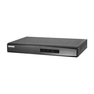 Hikvision - Gamma VALUE - Videoregistratore NVR per telecamere IP - 8 CH video PoE 75 W / Risoluzione massima 4 Mp - Larghezza di banda 60 Mbps - Ammette 1 hard disk