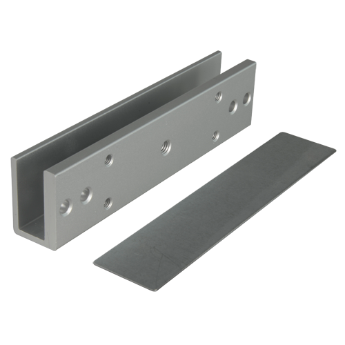 Perfil en U para ventosas - Compatible con YF-280XX - Apertura tanto exterior como interior - Para puertas de cristal sin marco - Espesor de cristal entre 8-15mm - Fabricado en duraluminio