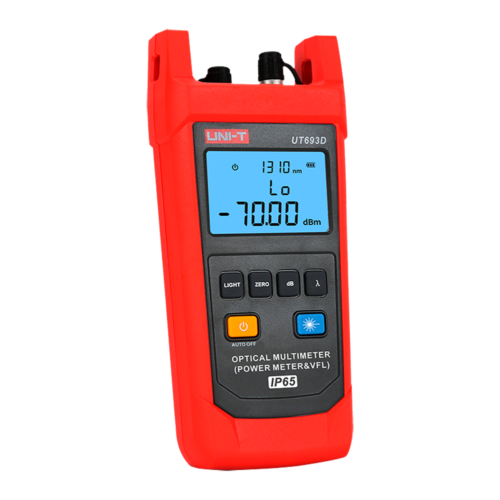 Tester per fibra ottica - Valutazione della potenza della fibra ottica - Localizzatore visivo di guasti - Impermeabile IP65  - Spegnimento automatico
