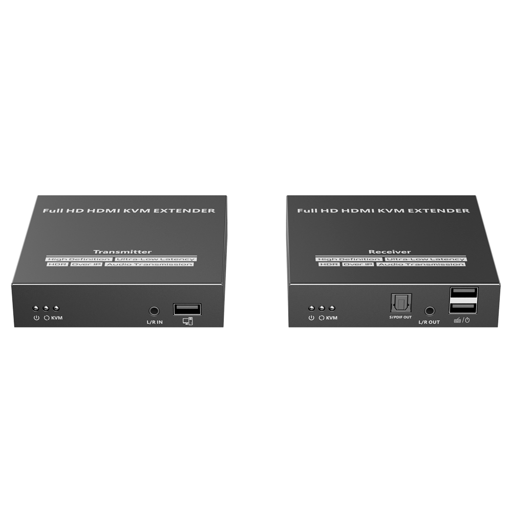 Extensor HDMI con KVM - Emisor y receptor - Alcance 150 m - Sobre cable UTP Cat 7 - Hasta 1080p@60Hz - Alimentación DC 5 V