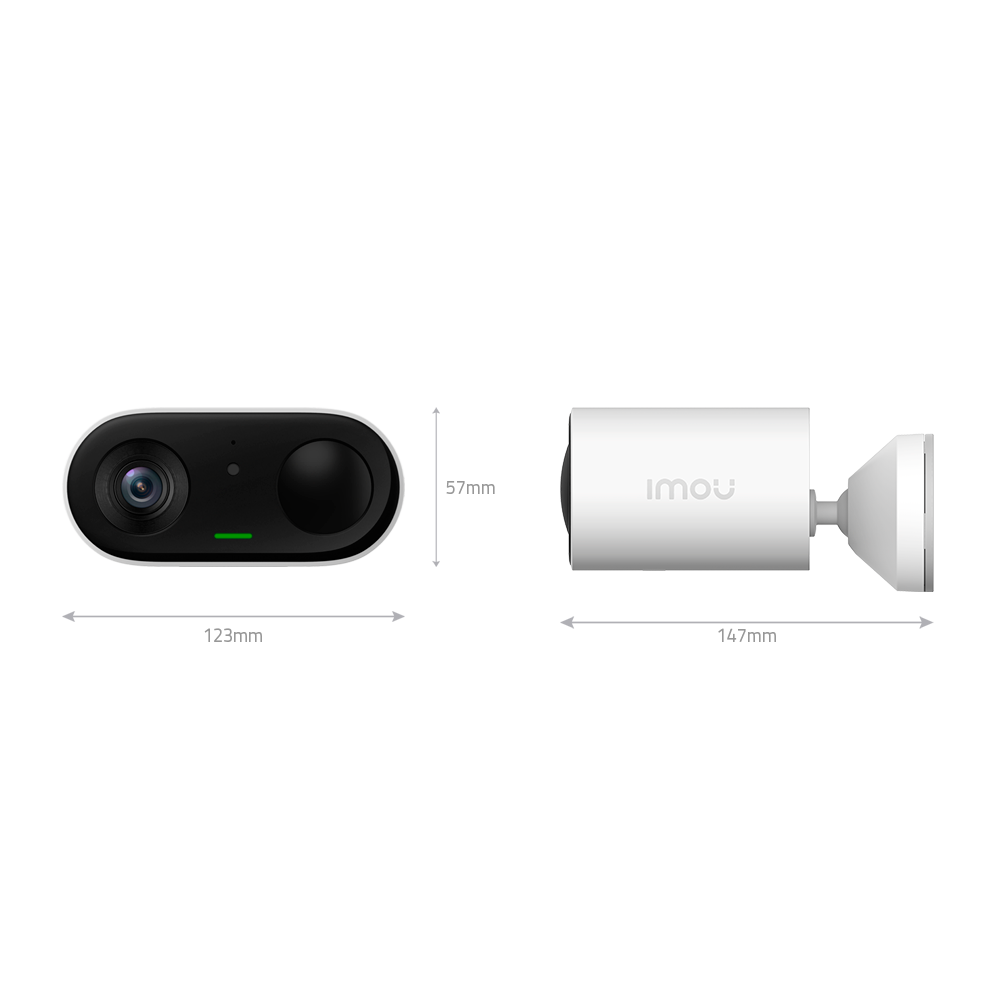 Telecamera Wifi Imou 3 Megapixel - Batteria 5000 mAh + Pannello solare - Lente 2.8 mm / IR 7 m - Rilevamento PIR + Persone - Audio bidirezionale / Sirena - Adatta per esterni IP65