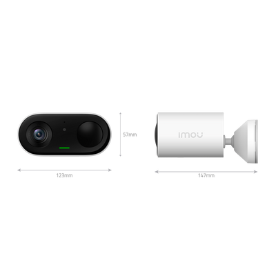 Telecamera Wifi Imou 3 Megapixel - Batteria 5000 mAh + Pannello solare - Lente 2.8 mm / IR 7 m - Rilevamento PIR + Persone - Audio bidirezionale / Sirena - Adatta per esterni IP65