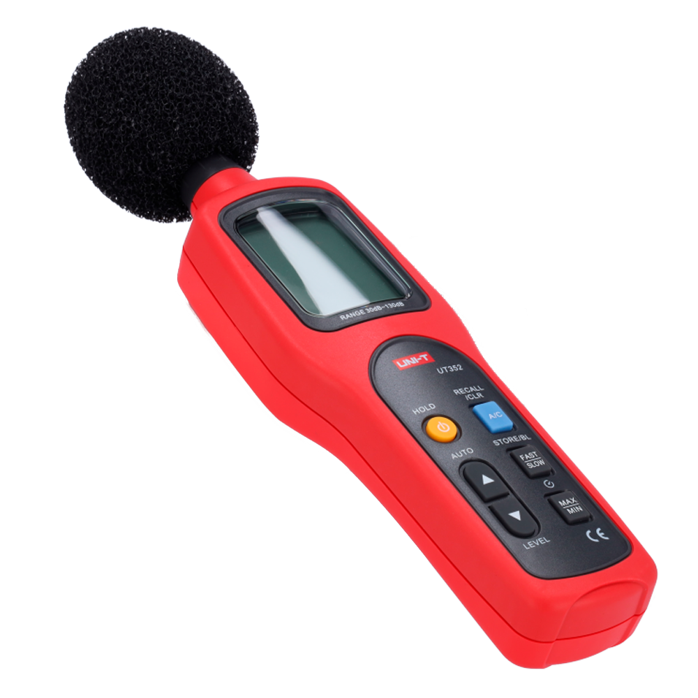 Sound Level Meter - Captures noise up to 130dB with fast response - Backlit LCD display | Memory - Ergonomic, lightweight design with intuitive interface - Auto power off