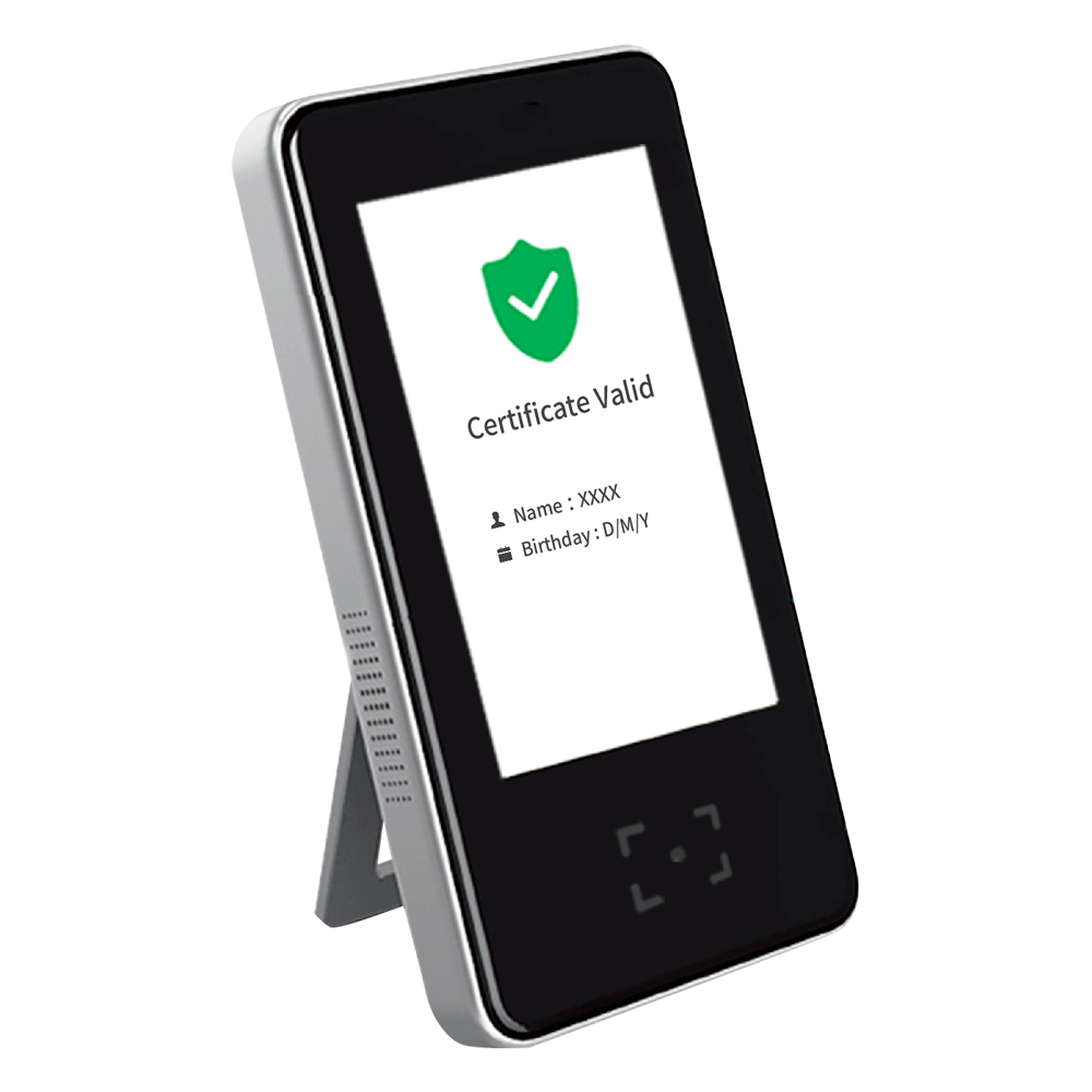Lettore Green Pass QR | Certificato COVID EU - Connessione Ethernet e WiFi | Multilingue - Verifica tutti i tipi di certificazione Covid - Autenticazione con i Server dei paesi dell' Unione Europea - Plug&amp;Play | Installazione a parete o su superficie