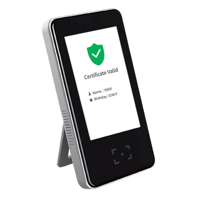 Lettore Green Pass QR | Certificato COVID EU - Connessione Ethernet e WiFi | Multilingue - Verifica tutti i tipi di certificazione Covid - Autenticazione con i Server dei paesi dell' Unione Europea - Plug&amp;Play | Installazione a parete o su superficie