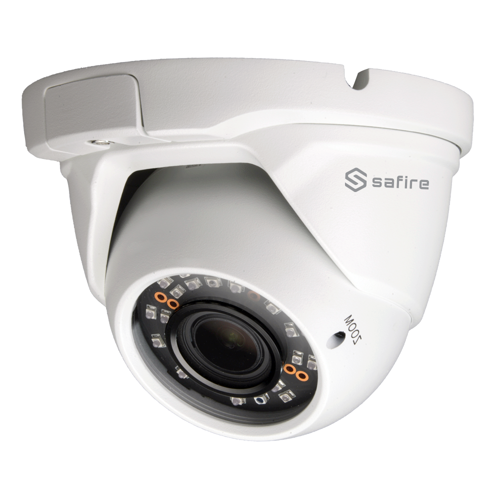 Telecamera Turret 4N1 Safire Gamma ECO - 1/3" SOI 2 Mp - Obiettivo varifocale 2.7~13.5 mm - 3D DNR - Smart IR Matrix LEDs Portata 30 m - Impermeabile IP66