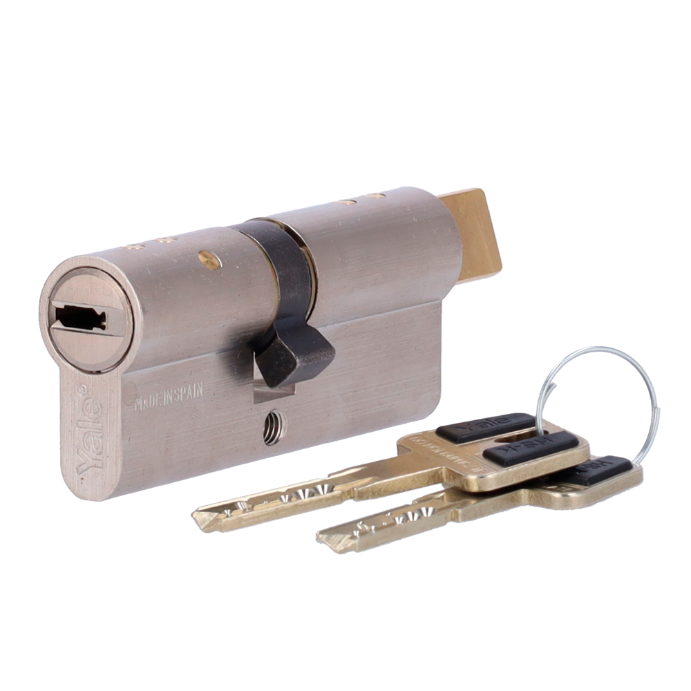 Cilindro a doppia frizione di alta sicurezza - Antibumping, antipicking, antiperforazione e antieffrazione - Adatto per YALE-LINUS-L2 - Sistema di 7 pistoncini e 2 sensori - Dimensioni 40 x 35 mm - Include 2 chiavi fisiche