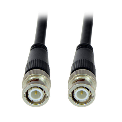 Cable coaxial preparado - BNC macho a BNC macho - Coaxial RG59 - Longitud 0,5 m - Para conexiones Balun hembra al DVR - Construcción robusta