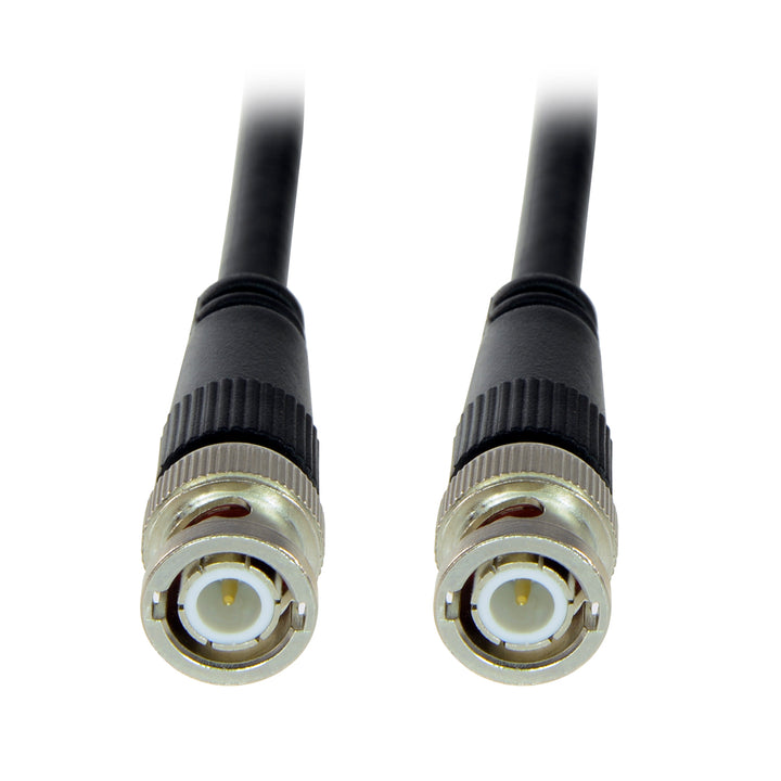 Prepared coaxial cable - BNC male to BNC male - RG59 coaxial - Length 0.5m - For female Balun connections to DVR - Robust construction