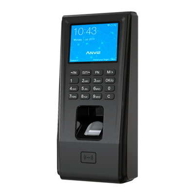 ANVIZ standalone biometric reader - fingerprints, RFID and keyboard - 3000 registrations / 50000 records - TCP/IP and Wiegand 26 - Integrated controller - Anviz CrossChex software