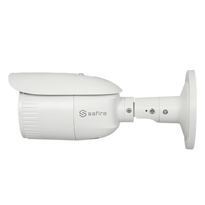 Cámara Bullet IP de 4 Megapíxeles - Sensor CMOS de escaneo progresivo de 1/3" - Lente motorizada varifocal de 2.8~12 mm - LED IR Alcance de 50 m - Compresión H.265+ - PoE (802.3af) | Alarmas