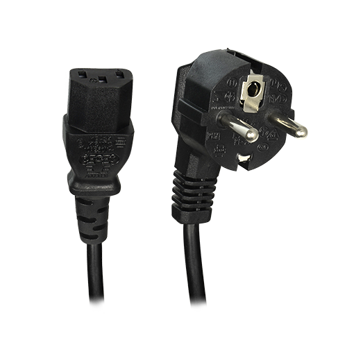 Cavo per collegare - Connettore QT3 - Compatibile con spine di tipo F - 250VAC / 16A MAX - 140cm lungo - Innowatt