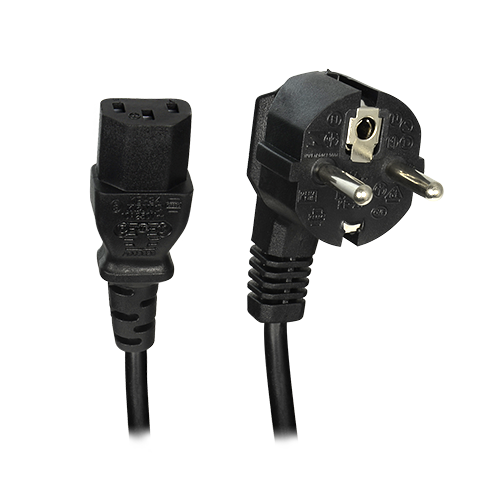 Cable to connect - QT3 connector - Compatible with type F plugs - 250VAC / 16A MAX - 140cm long