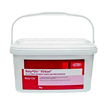 Rely+On Virkon - Bactericidal, levuricidal and viricidal disinfectant - Pack of 5Kg / 1000 doses - UNE-EN 14476, UNE-EN 1276 and UNE-EN 13697 standards - Biodegradable - Short execution time (5 in 10 minutes)