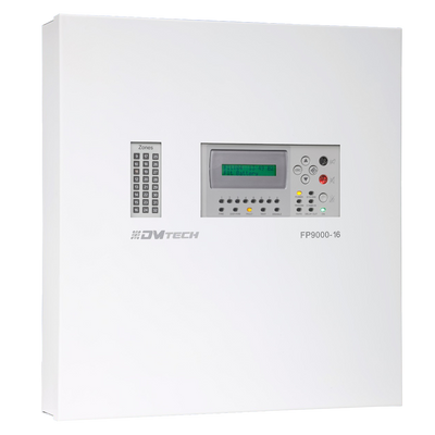 Centrale convenzionale di 16 zone con schermo LCD - 2 Uscita sirena - 2 uscite di allarme e guasto e 6 uscite relé configurabili - Uscita ripetitore - Fino a 30 rilevatori per zona - Rilevamento automatico della resistenza di fine linea