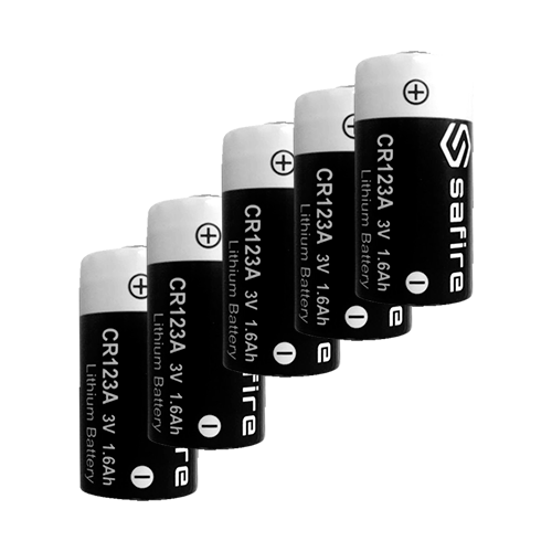 Safire - Pack batteria CR123A - 50 unità - Voltaggio 3.0 V - Litio - Capacità nominale 1600 mAh - Compatibile con i prodotti a catalogo - Innowatt