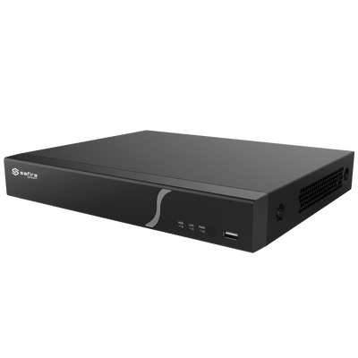 Safire Smart - NVR video recorder for A1 range IP cameras - 8CH video / H.265+ compression - Resolution up to 8Mpx / Bandwidth 80Mbps - HDMI 4K and VGA output / 1HDD - Facial recognition / Smart search