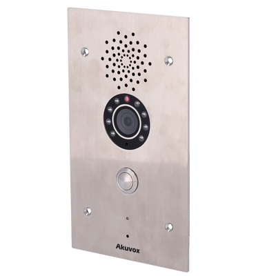 Monitor de vídeo IP antivandálico incorporado - Cámara de 2 Mpx | Audio bidireccional Crystal Clear - 2 relés - Intercomunicador de emergencia | PoE, SIP Estándar - Mantenimiento en la Nube - Conexión de monitores y dispositivos a través de la Nube
