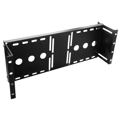 VESA support for rack installation - Compatible with VESA support between 75~100 mm - Valid for any LCD monitor up to 20" - Side flaps for rack - Metal material - Black color