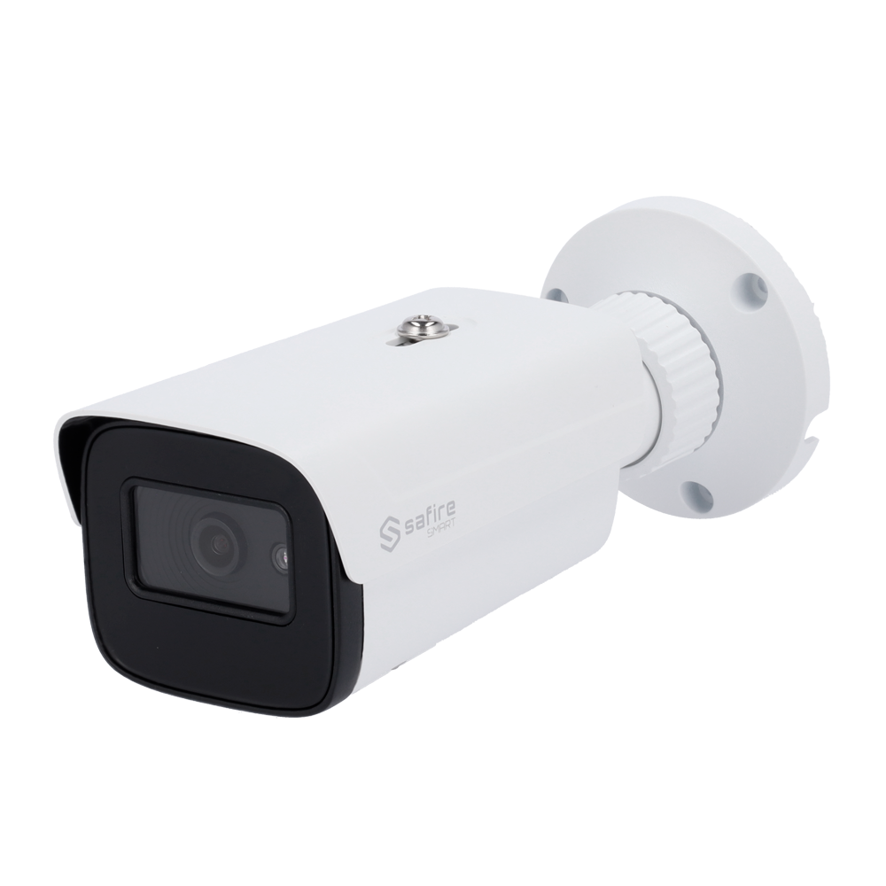 Safire Smart - E1 Range IP Bullet Camera Artificial Intelligence - 4 Megapixel Resolution (2566x1440) - 3.6 mm Lens | Built-in microphone | IR 50m - IA: Classification of people and vehicles - Waterproof IP67 | PoE (IEEE802.3af)