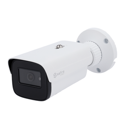 Safire Smart - Telecamera Bullet IP gamma I1 IA Avanzata - Risoluzione 8 Megapixel (3840x2160) - Ottica 2.8 mm | Audio | IR 50m - IA Avanzata:persone, veicoli e veicoli a 2 ruote - Waterproof IP67 | PoE (IEEE802.3af)