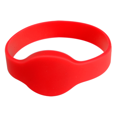 Proximity bracelet - Radiofrequency ID - Passive MF - Frequency 13.56 mHz - Red color - Maximum security