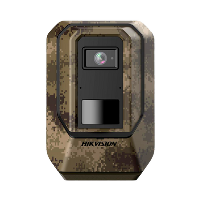 Hikvision - Telecamera Cube IP gamma Outdoor Fototrappola - Risoluzione 4 Megapixel (2688x1520) - Ottica 2.8mm | Rilevatore PIR | Microfono integrato - Batteria al litio integrata 9.4 Ah | Basso consumo - Face Capture | IP66 | IR 15 m