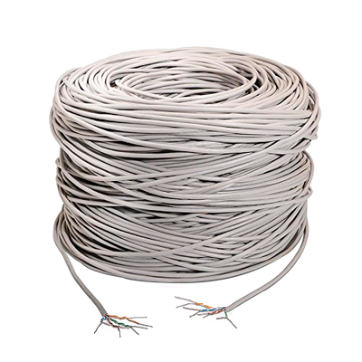 Cable UTP Safire - Categoría 5E - Bobina de 305 metros - Conductor OFC, pureza 99,9% cobre - Diámetro 5,5 mm - Funda gris