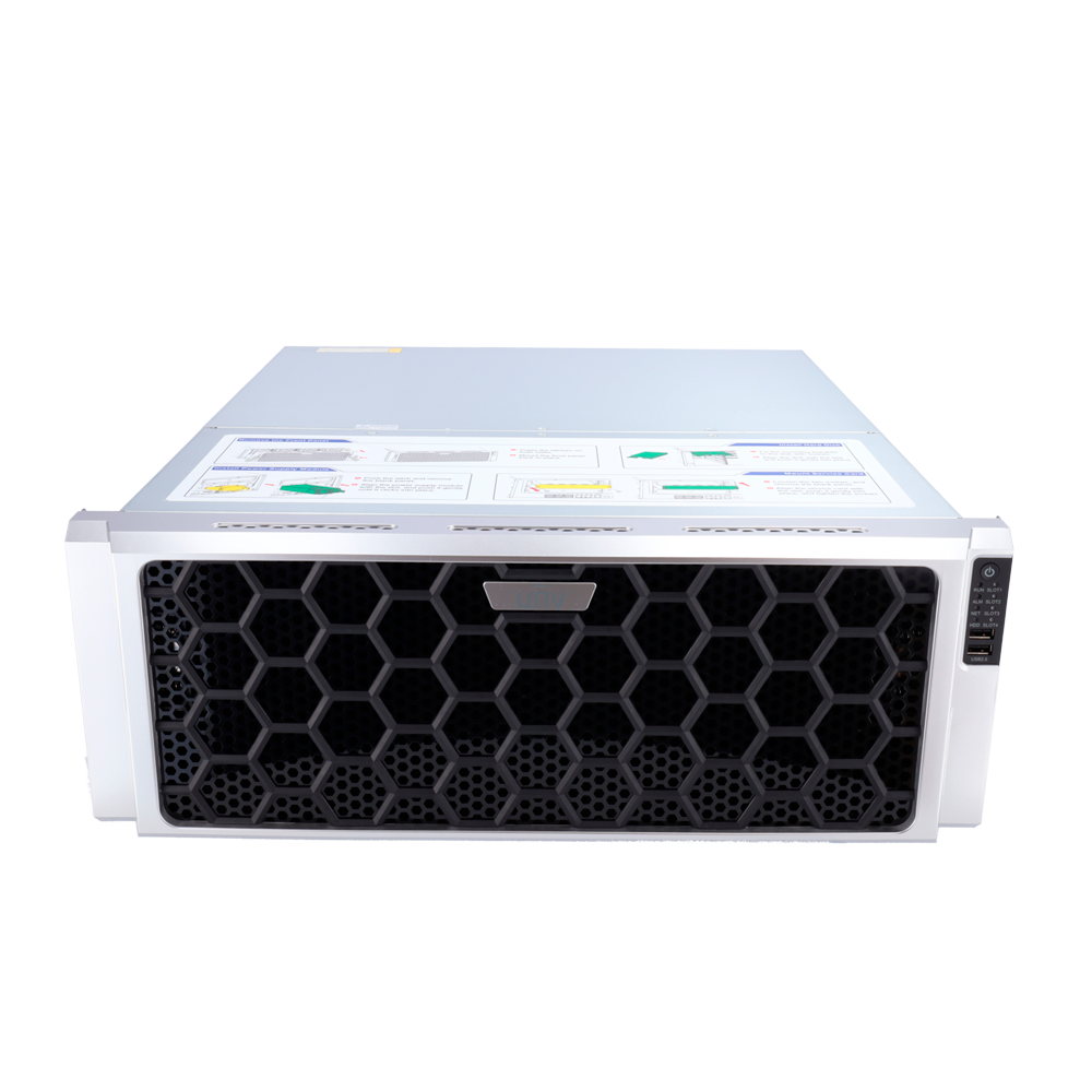 NVR para cámaras IP - Gama Pro - Vídeo 256 CH | 12 Mpx - Ancho de banda de 768 Mbps - Soporta 24 discos duros | RAID: energía redundante