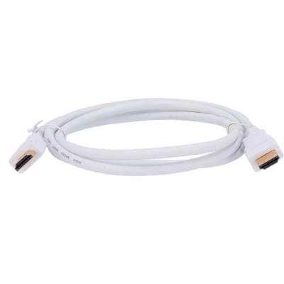 Cable HDMI - Conectores HDMI tipo A macho - Alta velocidad - 1 m - Color blanco - Conectores anticorrosión