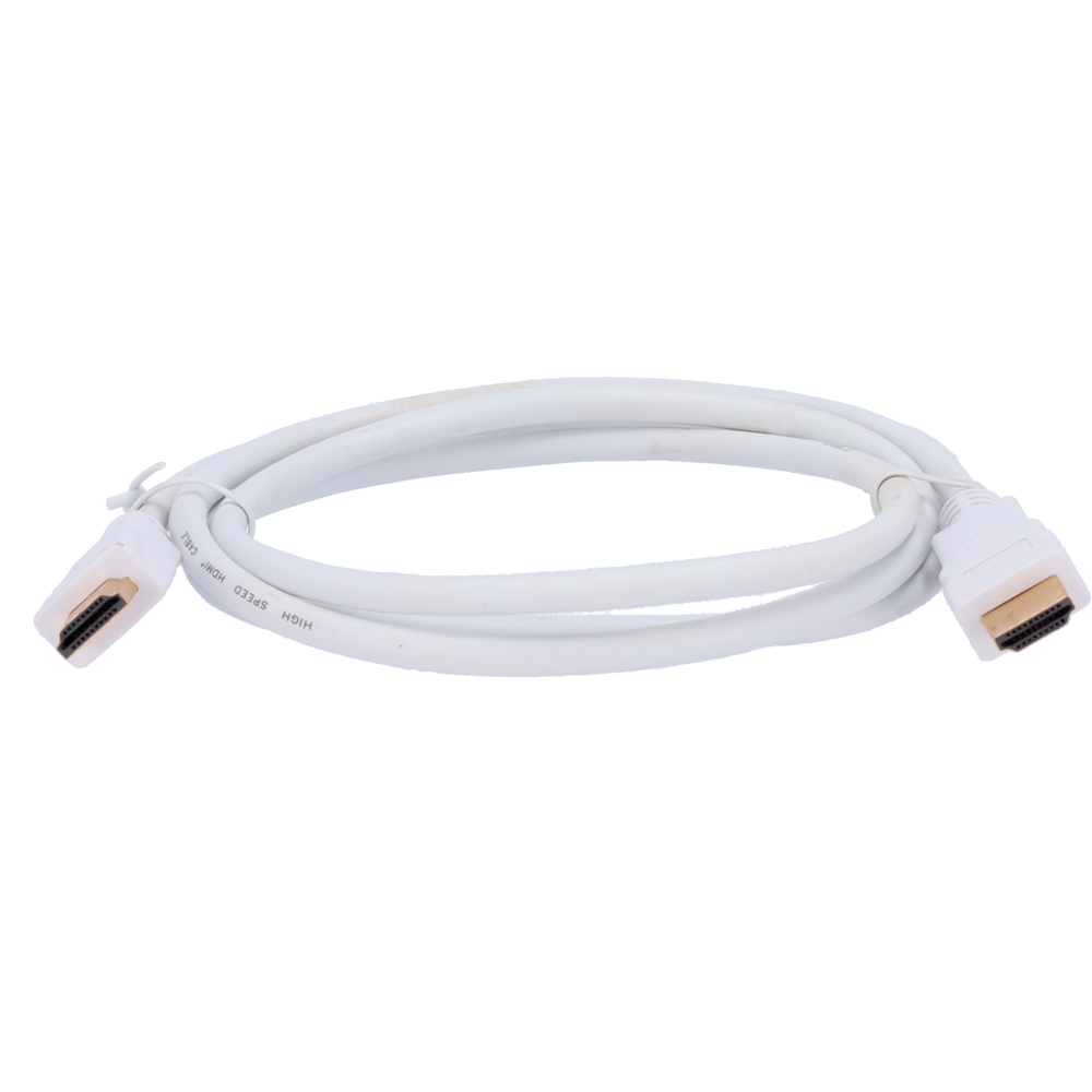 Cavo HDMI - Connettori HDMI tipo A maschio - Alta velocità - 1 m - Colore bianco - Connettori anticorrosione