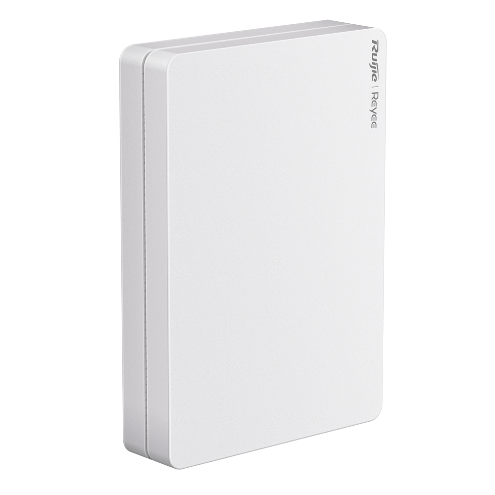 Reyee - AP de Pared Omnidireccional Wi-Fi 6 - Frecuencia 2.4 y 5 GHz / 160MHz Ancho de Canal - Rendimiento Wi-Fi hasta 3000 Mbps - Antenas MU-MIMO 2x2 en 2.4GHz, 2x2 en 5GHz - Instalación cajas mecanismo / 4 Puertos RJ45