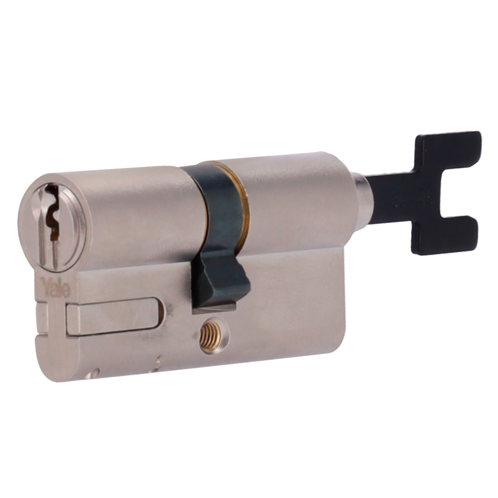 Cilindro ajustable - Doble embrague - Apto para YALE-LINUS-L2 - Sistema de serreta de 6 pines - Dimensiones regulables - Incluye 2 llaves físicas