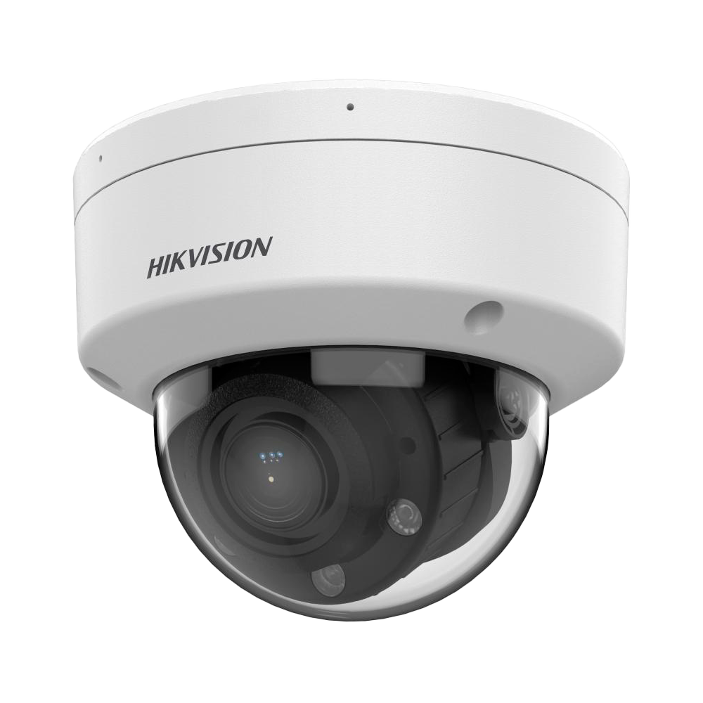 Hikvision - Cámara Domo IP gama CORE - Resolución 6 Megapixel (3200x1800) - Lente varifocal motorizada 2.8~12 mm - Luz hibrida alcance 30 m | PoE | Alarmas | Audio - Detección de movimiento 2.0 | IP67 | IK08