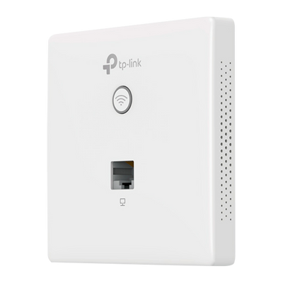 TP-Link - Wi-Fi 4 Omnidirectional AP - Supports 802.11 n/g/b - Transmission speed up to 300 Mbps - Installation in mechanism boxes - PoE power supply