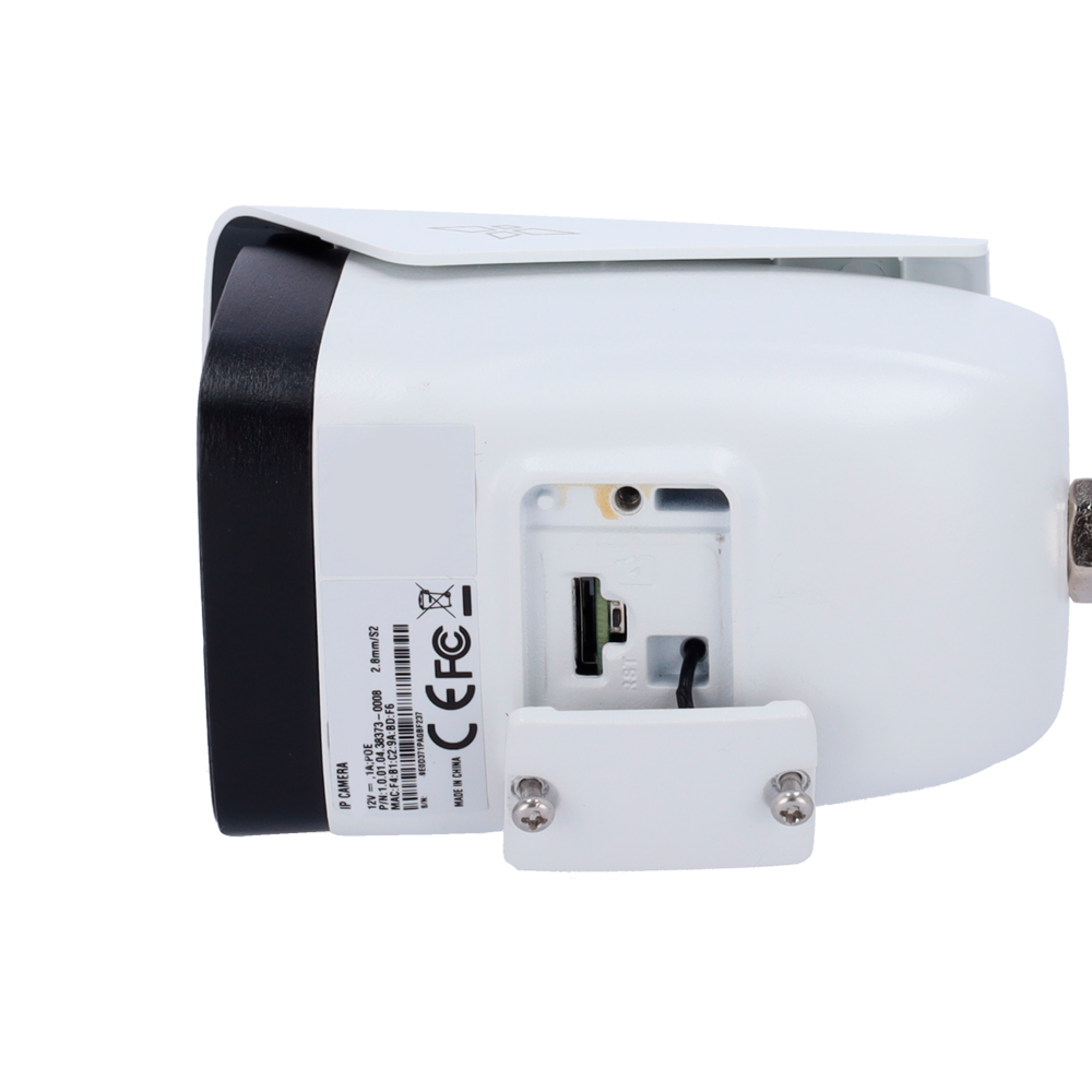 Bullet IP Camera 4 Megapixel Ultra Range - 1/2.9” Progressive Scan CMOS - Compression H.265+ | POE | IP67 - 2.8 mm lens / IR LEDs Range 50 m - Smart functions - Alarms / Audio / Built-in microphone