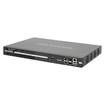 Decoder Hikvision - 128 canali - Capacità di decodifica fino a 32 MPx - 8 uscite HDMI 4K | 4 uscite BNC - Allarmi | Audio - Compatibile con ONVIF
