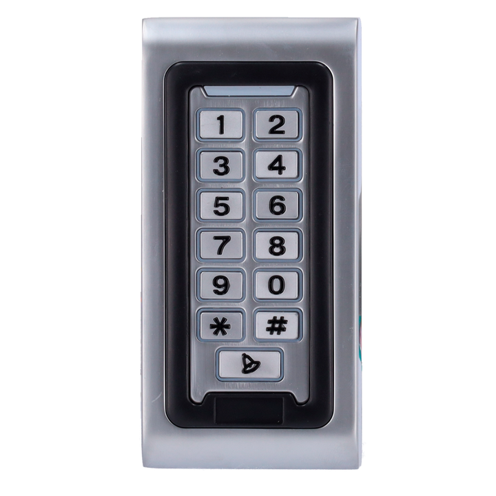 Standalone access control - Access via EM card and PIN - Relay, alarm and buzzer output - Wiegand 26 - Time control - Suitable for outdoor use IP68
