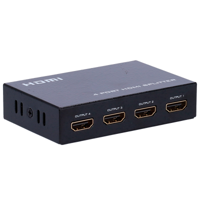 Multiplicador de señal HDMI - 1 entrada HDMI - 4 salidas HDMI - Hasta 4K*2 - Longitud máxima de salida 25 m - Fuente de alimentación DC 5 V